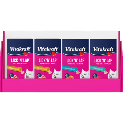 Vitakraft Lick n Lap Creamy Cat Treat Display, 44 pc - Edibles