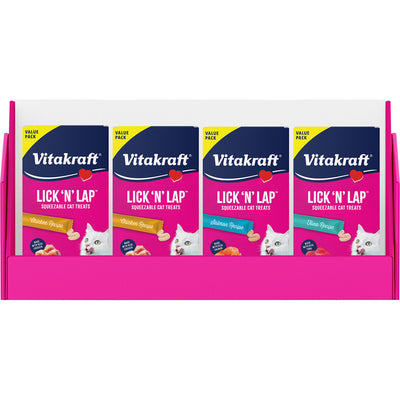 Vitakraft Lick n Lap Creamy Cat Treat Display, 20 pc - Edibles