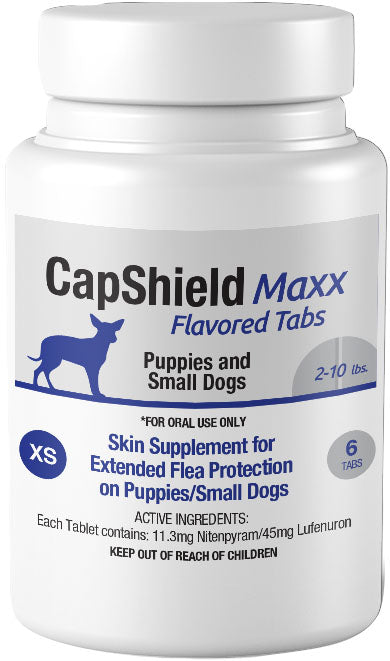 Capshield Maxx Dog Monthly Flea Supplemnt Chewable, 2-10lb-6 ct - Ingestibles