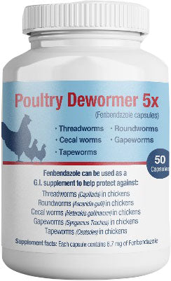 Poultry Dewormer 5x G.i. Supplement, 50 ct - Supplements