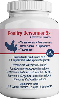 Poultry Dewormer 5x G.i. Supplement, 20 ct - Supplements