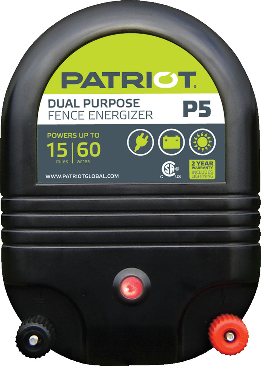 Patriot Dual-Purpose Fence Energizer, 15 Mile - Fencer, Electric
