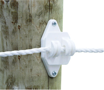 Patriot Wood Post Claw Insulator, White, Jumbo-25 pk - Insulator for Wood Post