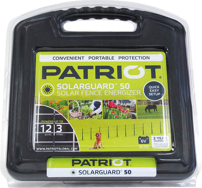 Patriot Solarguard 80 Fence Energizer, 3 Mile - Solar Powered Fencer