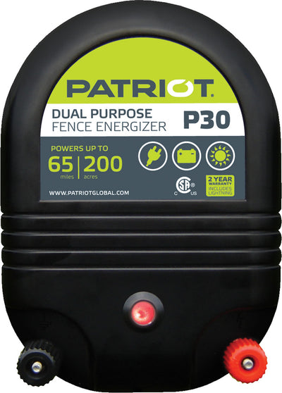 Patriot Dual-Purpose Fence Energizer, 65 Mile - Fencer, Electric