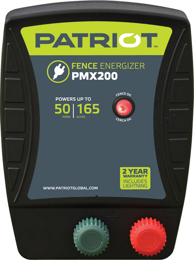 Patriot pmx200 Fence Energizer, Black, Up to 50 Mile - Fencer, Electric