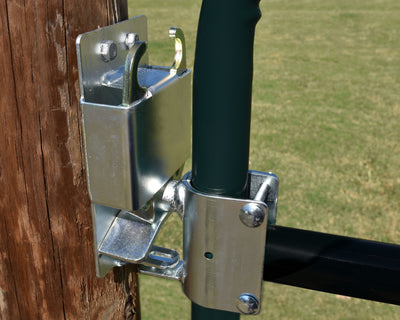 Patriot Lockable Gate Latch 2way, Gray, 1 5/8-2 in