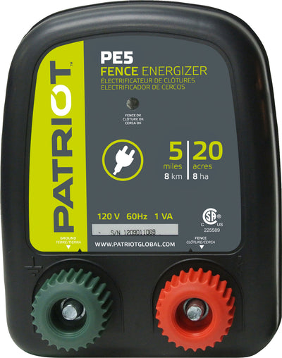 Patriot pe5 AC Energizer, 5 Mile - Fencer, Electric