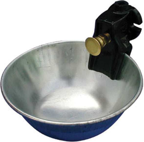 Smb Mfg Metal Push Button Water Bowl for Cattle, 5 L/Min - Automatic Waterers