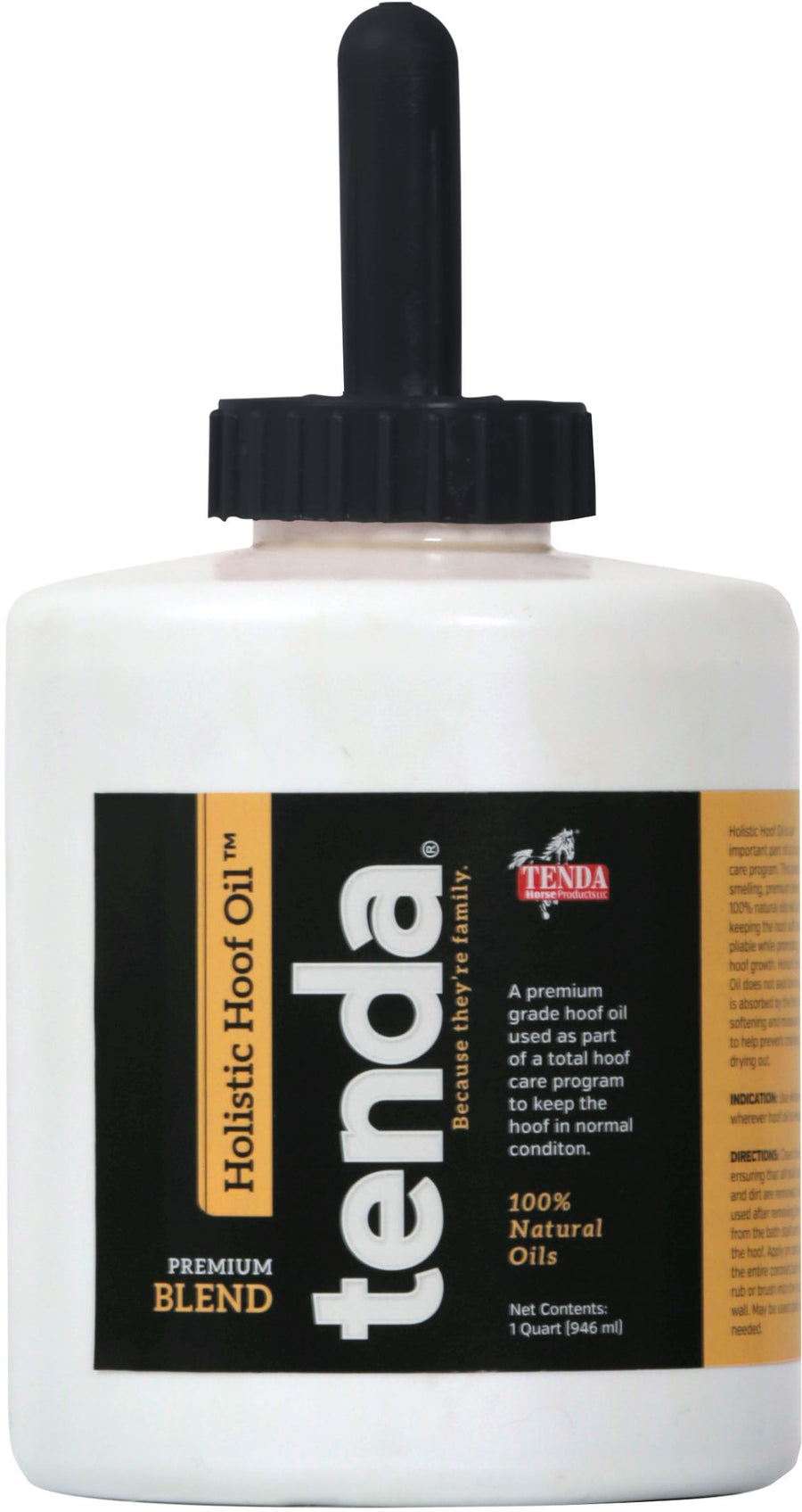 Tenda Holistic Premium All Natural Hoof Oil, 1 qt - Hoof Conditioners