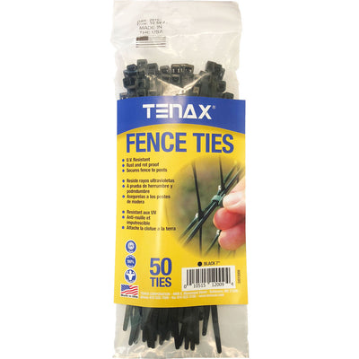 Tenax Fence Ties, Black, 7 in - Staples
