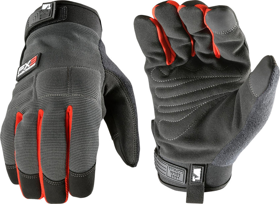Wells Lamont Mens fx3 Fleece Lined Synthetic Leath, LG - Cloth Insulated
