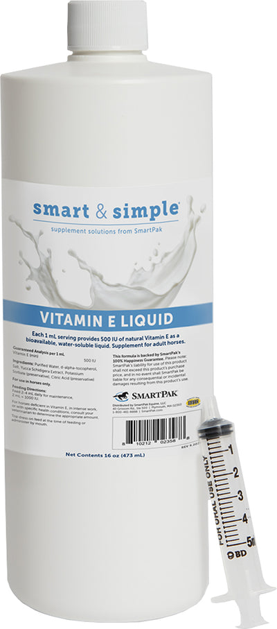 Smartequine Smart & Simple Vitamin E Liquid, 16 oz - Vitamin E/ Selenium