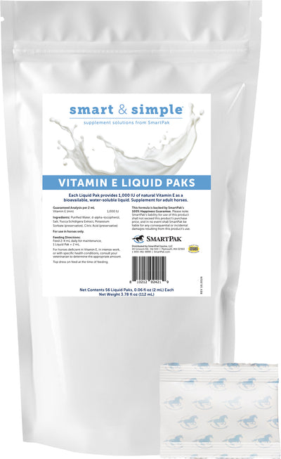 Smartequine Smart & Simple Vitamin E Liquid Paks, 2 ml - Vitamin E/ Selenium
