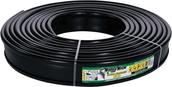 Valley View Industries Royal Diamond Coiled Edging, Black, 8 in-60 ft - Edging and Border Supplies