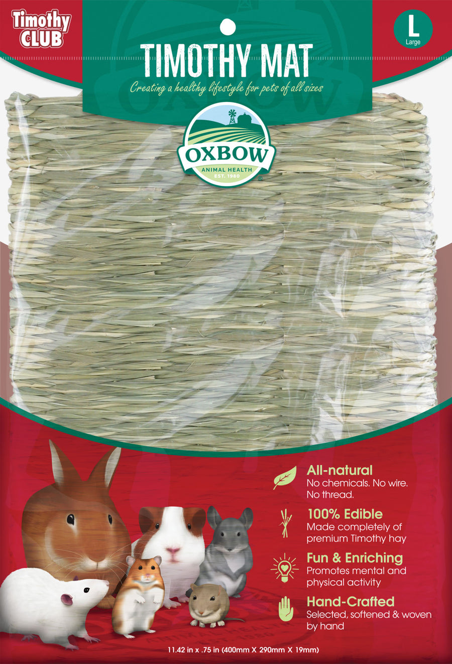 Oxbow Timothy Mat, LG - Chews