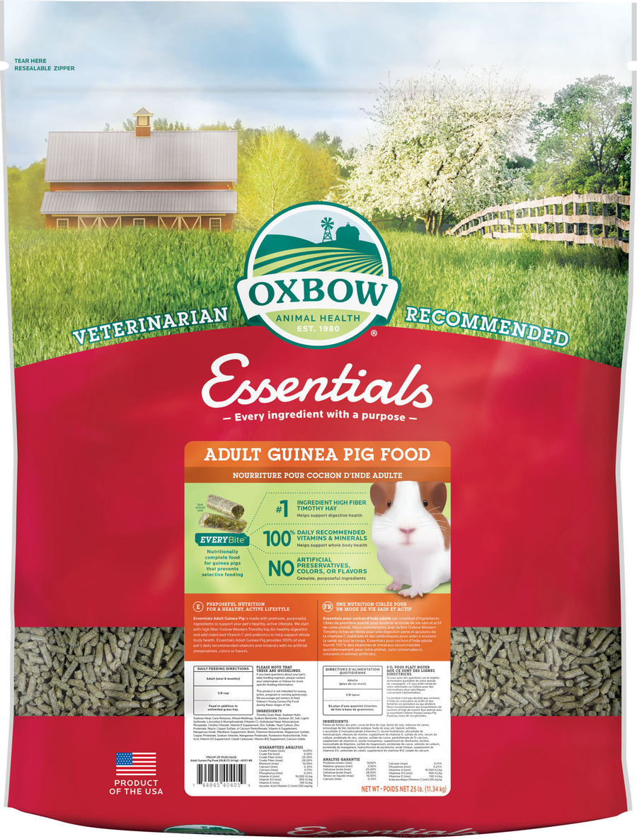 Oxbow Animal Health Essentials Adult Guinea Pig Food, 25 lb