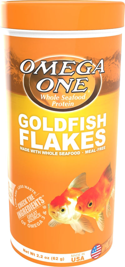 Omega One Goldfish Flake, 2.2 oz - Standard