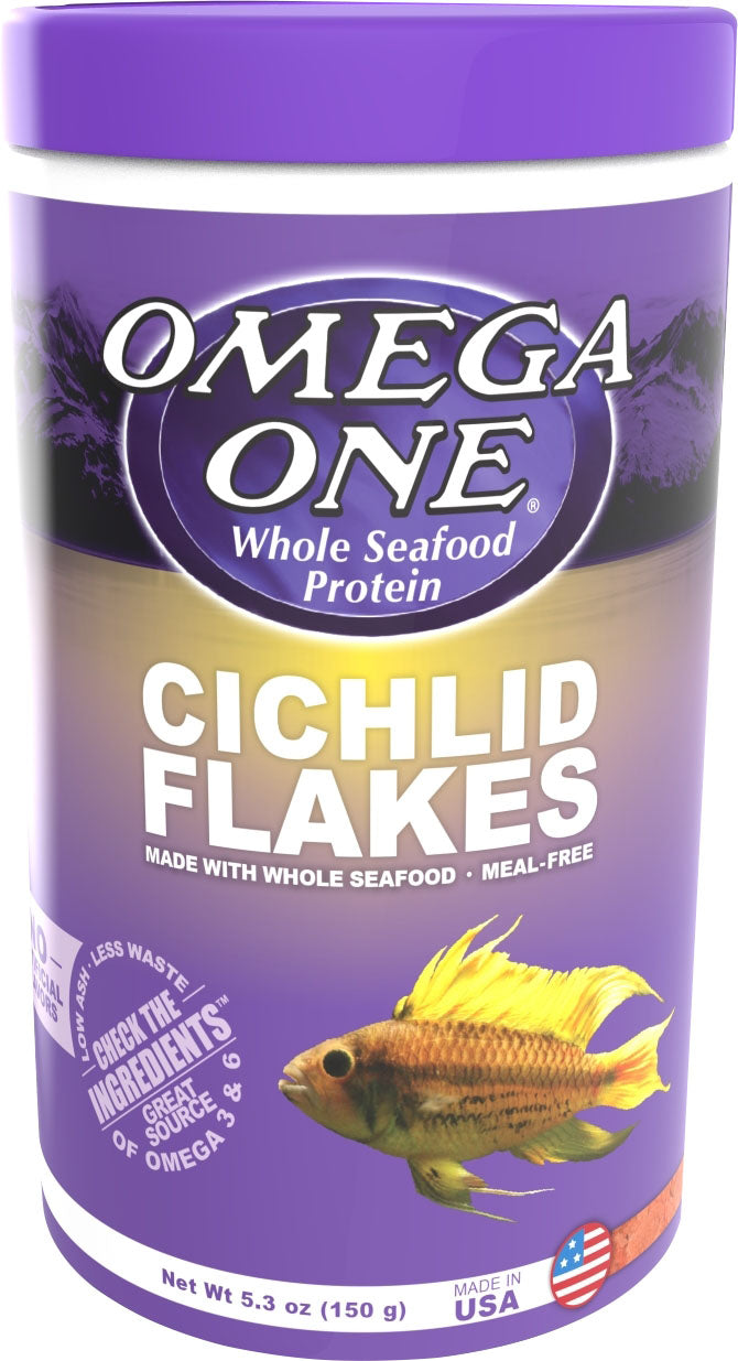 Omega One Cichlid Flake, 5.3 oz - Standard
