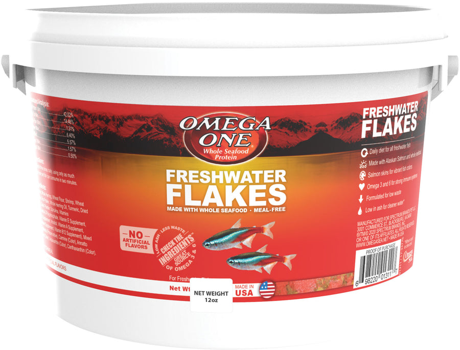 Omega One Freshwater Flake, 12 oz - Standard