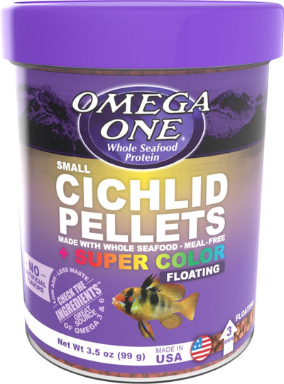 Omega One Cichlid Pellet, sm-3.5 oz - Standard