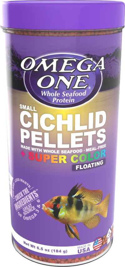 Omega One Cichlid Pellet, sm-6.5 oz - Standard