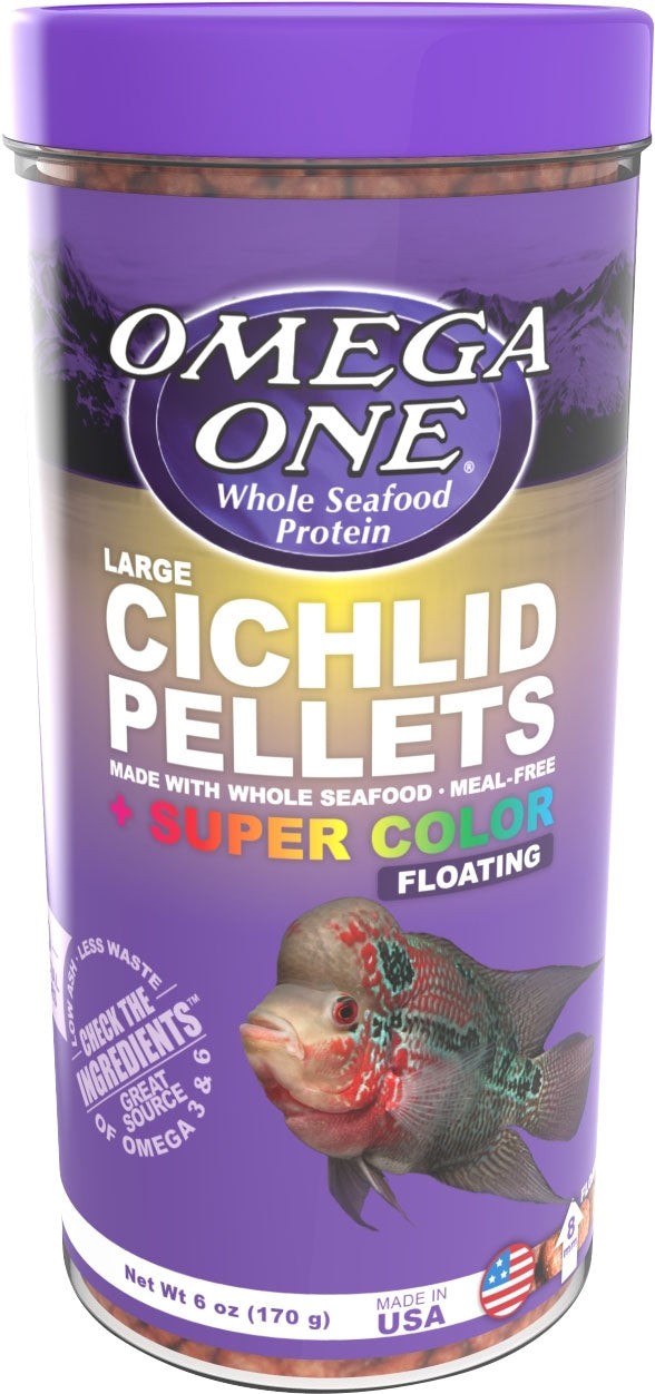 Omega One Cichlid Pellet, lg-6 oz - Standard