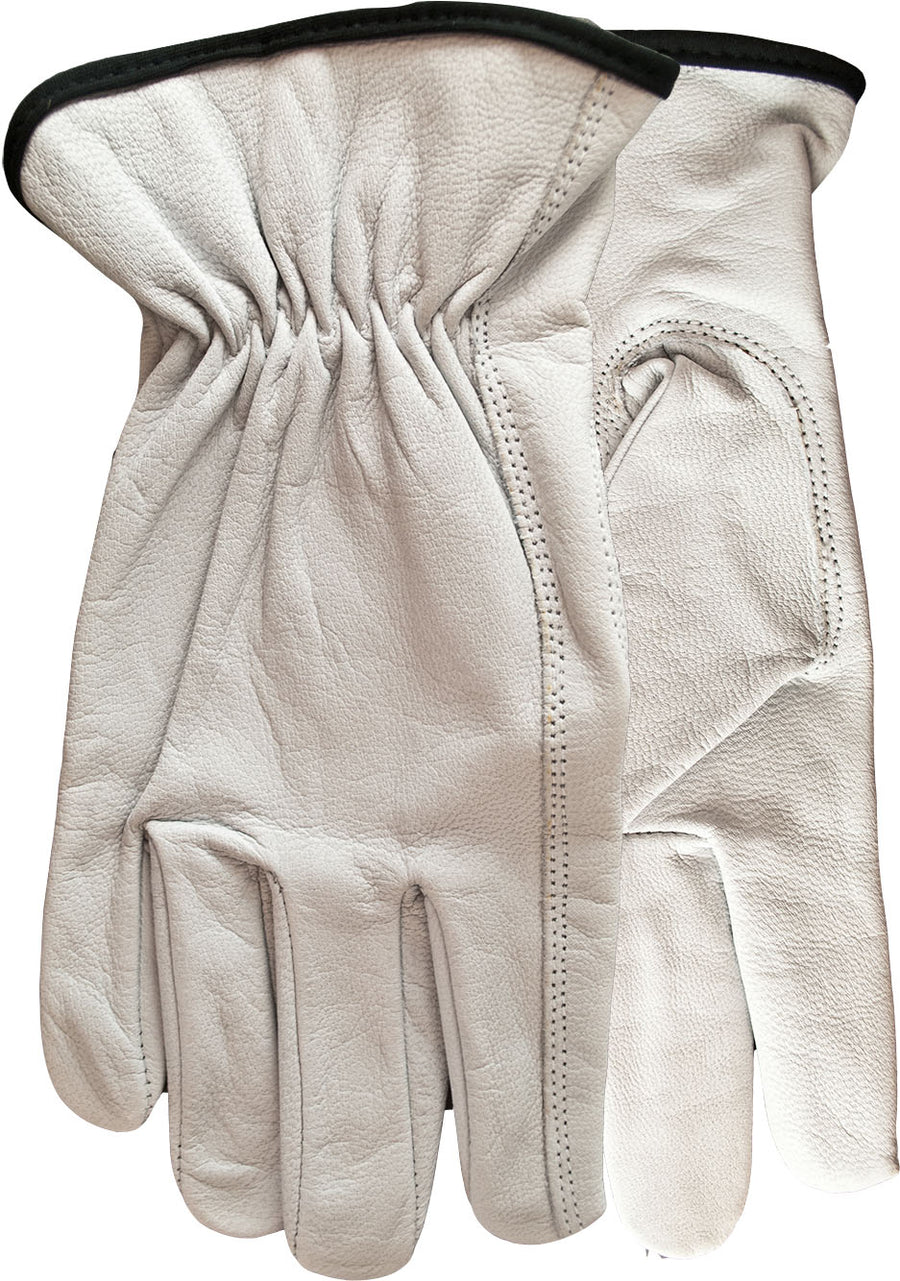 Watson Gloves Mens Scapegoat Fullgrain Goatskin, White, SM - Leather Work