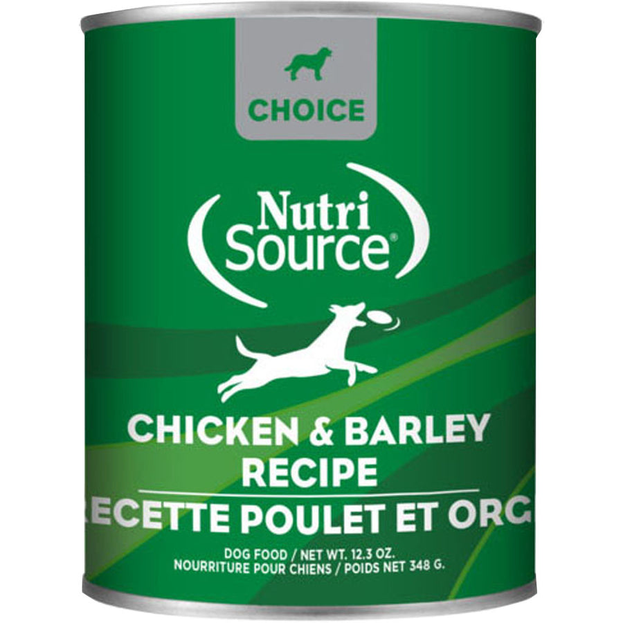 Nutrisource Choice Canned Dog Food, Chicken/Barley, 12.3 oz