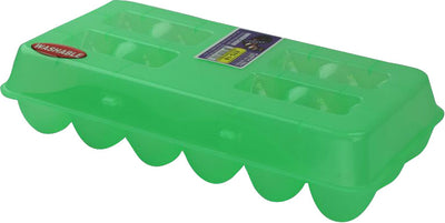 Tuff Stuff Egg Carton Plastic, Green, 18 Egg Cap - Egg Cartons