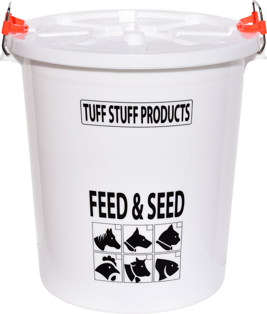 Tuff Stuff Feed Storage Drum, White, 26 gal - Feed Storage Bins