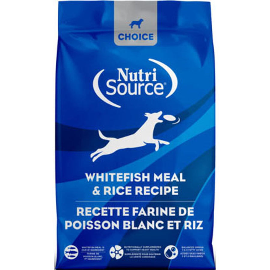 Nutrisource Choice Dog Food, Whitefish/Rice, 5 lb - Dry