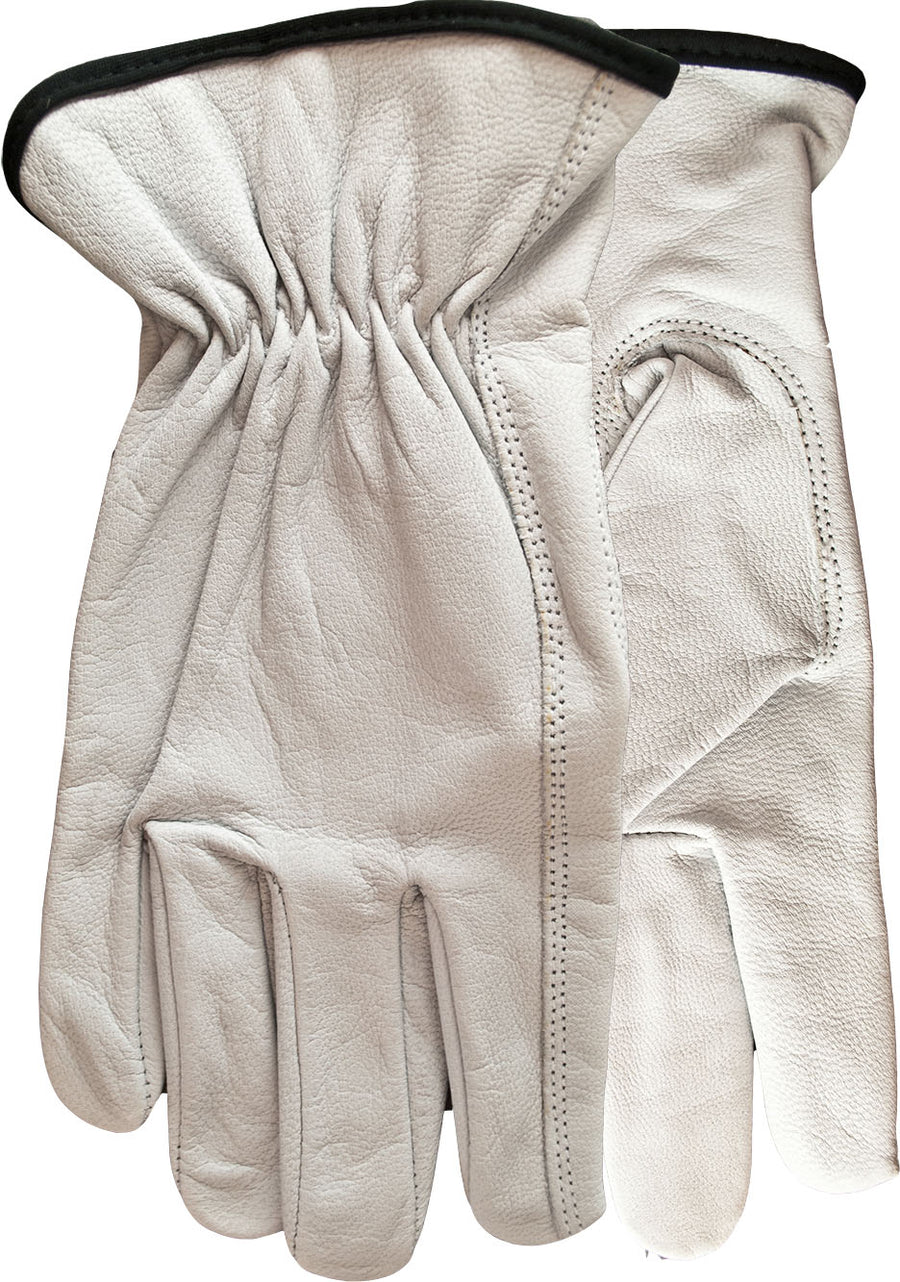 Watson Gloves Mens Scapegoat Full Grain Goatskin, White, XS - Leather Work