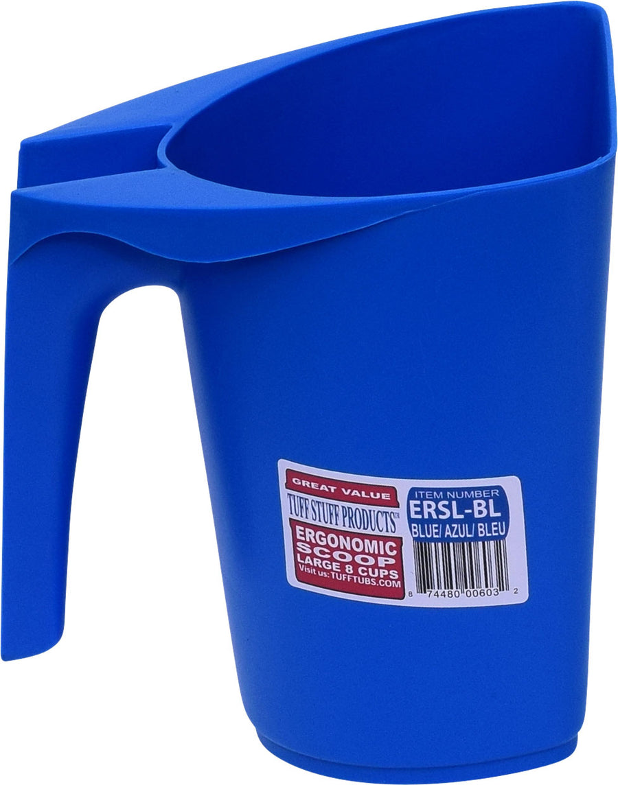 Tuff Stuff Ergonomic Scoop, Blue, 2 qt - Scoops