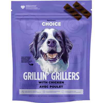 Nutrisource Choice Grillin Grillers Dog Treat, Chicken, 32 oz - Long Lasting Chews