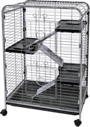 Ware Lrs Indoor Hutch Four Level, Blue, 26.5x17.25x36.5 in - General Cage