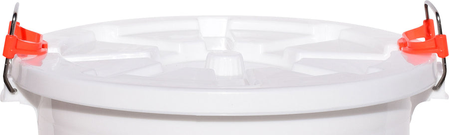 Tuff Stuff Feed Drum Lid, White, 7 gal - Feed Storage Bins