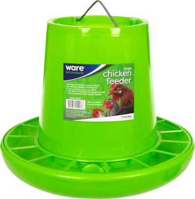 Ware Chicken Feeder Plastic, Green, 16.5 Lb-LG - Hanging Feeder