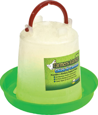 Ware Chicken Canteen Plastic, Green, 1 Gal-MD - Waterer