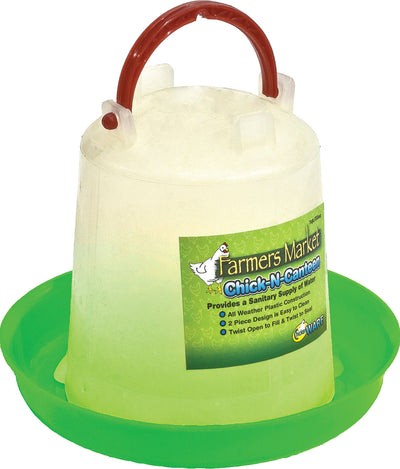 Ware Chicken Canteen Plastic, Green, 2 Gal-LG - Waterer