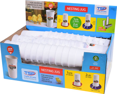 Tuff Stuff Open Base Jug, White - Waterer