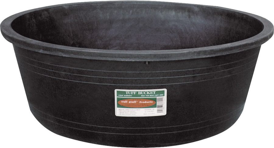 Tuff Stuff Feed Dish, Black, 7 gal - Feeders Swine/Goat/Sheep