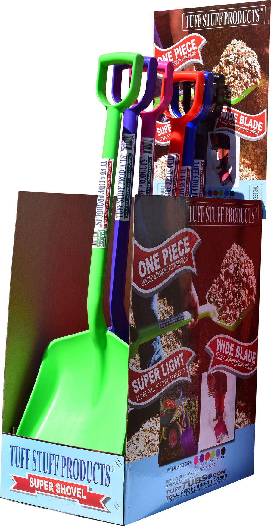 Tuff Stuff HD Plastic Shovel, Assorted - ABS/Poly Scoop Shovel