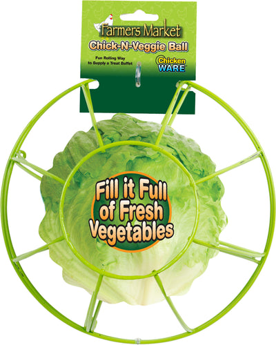 Ware Chicken Veggie Ball, Green, 4.5 in - Toys