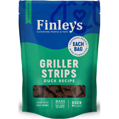 Finley's Finleys Griller Strips Dog Treats, Duck, 14.5 oz - Long Lasting Chews