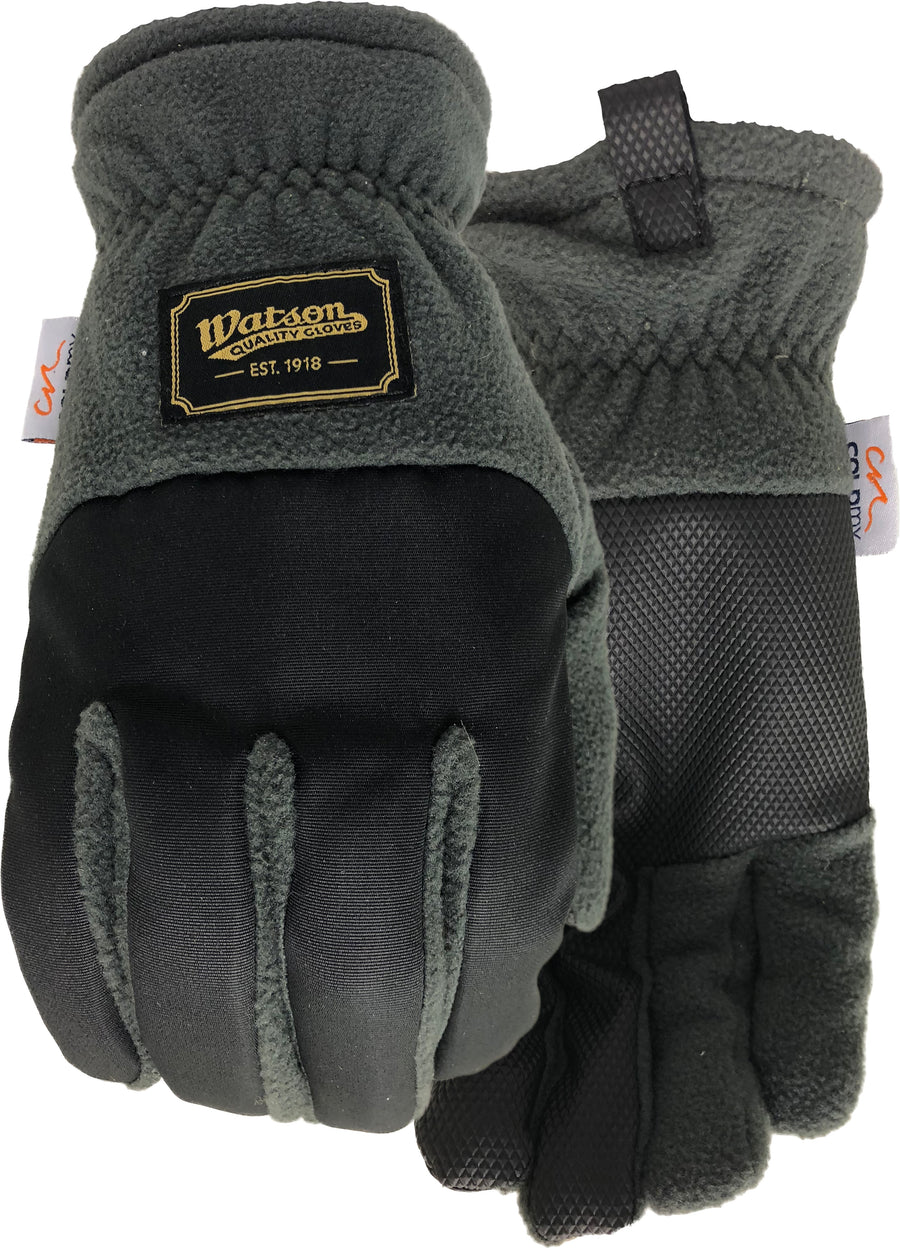 Watson Gloves Mens Fleece Navidad Wastenot Fabric, Black, XL - Cloth Insulated
