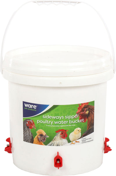 Ware Sideways Sipper Poultry Water Bucket, 2.5 gal - Waterer