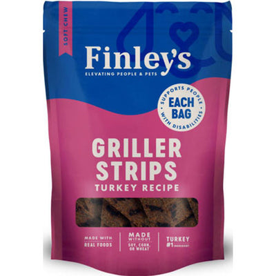 Finley's Finleys Griller Strips Dog Treats, Turkey, 14.5 oz - Long Lasting Chews