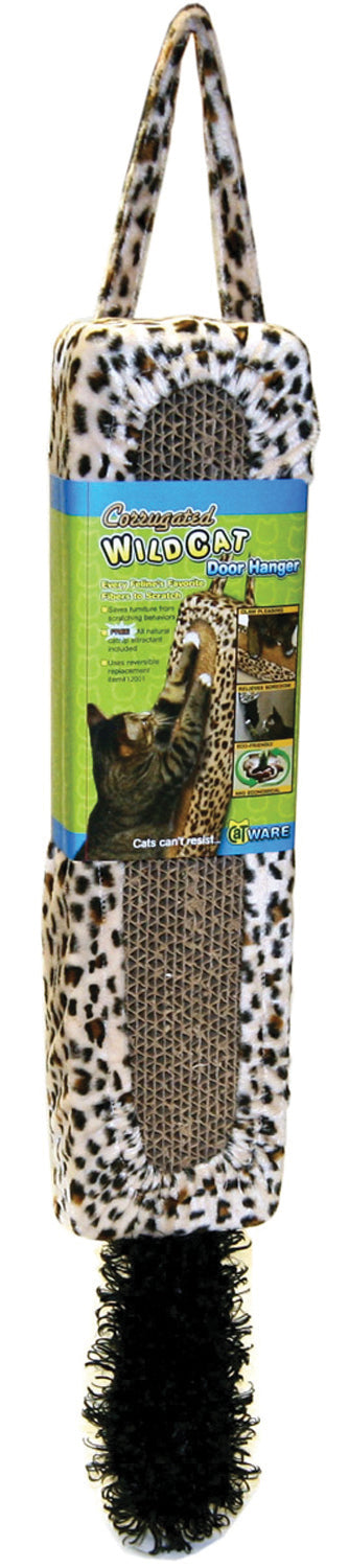 Ware Corrugated Wild Cat Door Hanger, 4.75x2x28 in - Scratch Posts