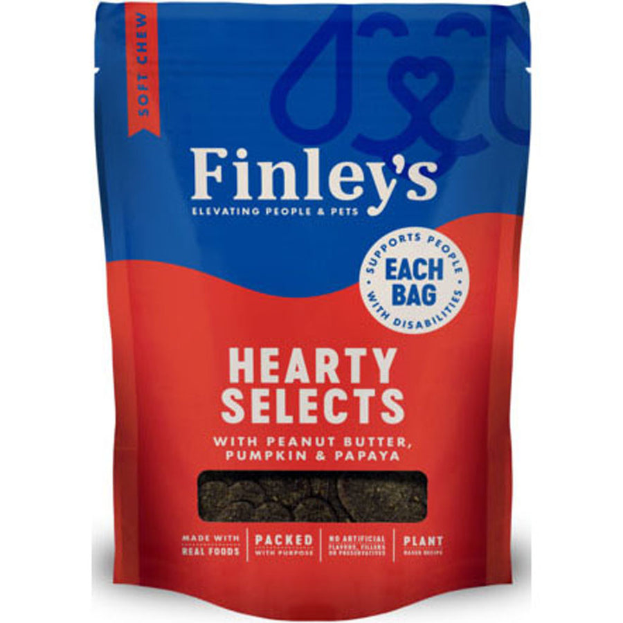 Finley's Finleys Peanut Hearty Select Dog Treats, Peanut Butter/Pumpkin, 12 oz - Long Lasting Chews